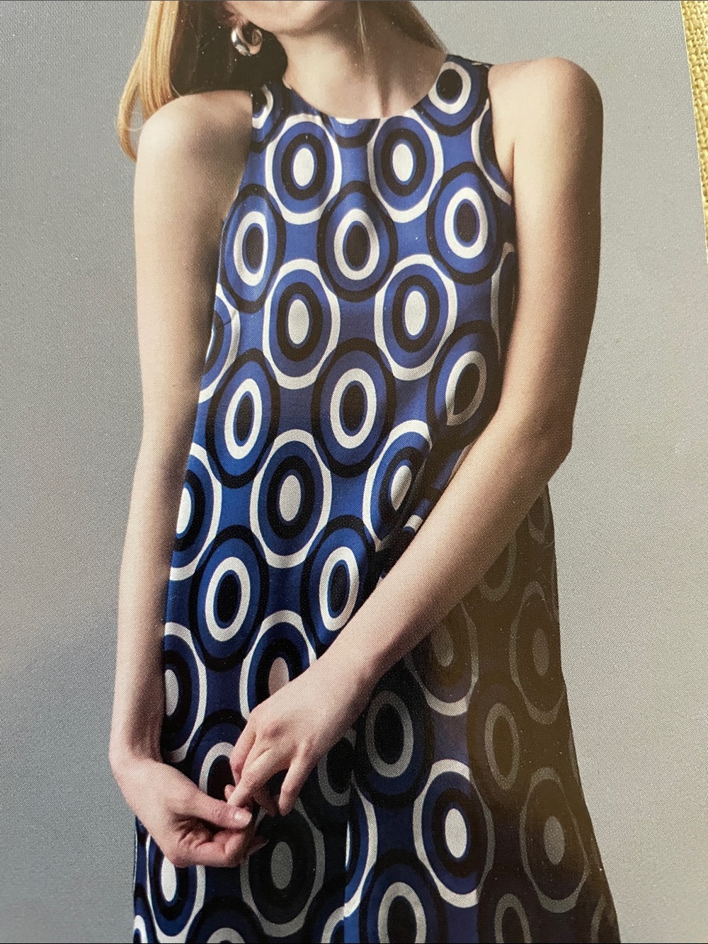 Context silk charmeuse A-line fully lined dress size S